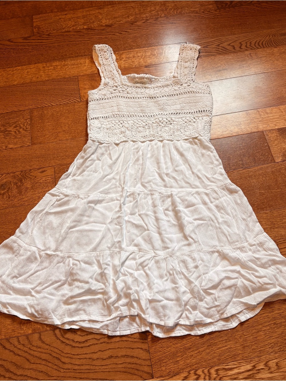 Jessica Simpson White Crochet Dress